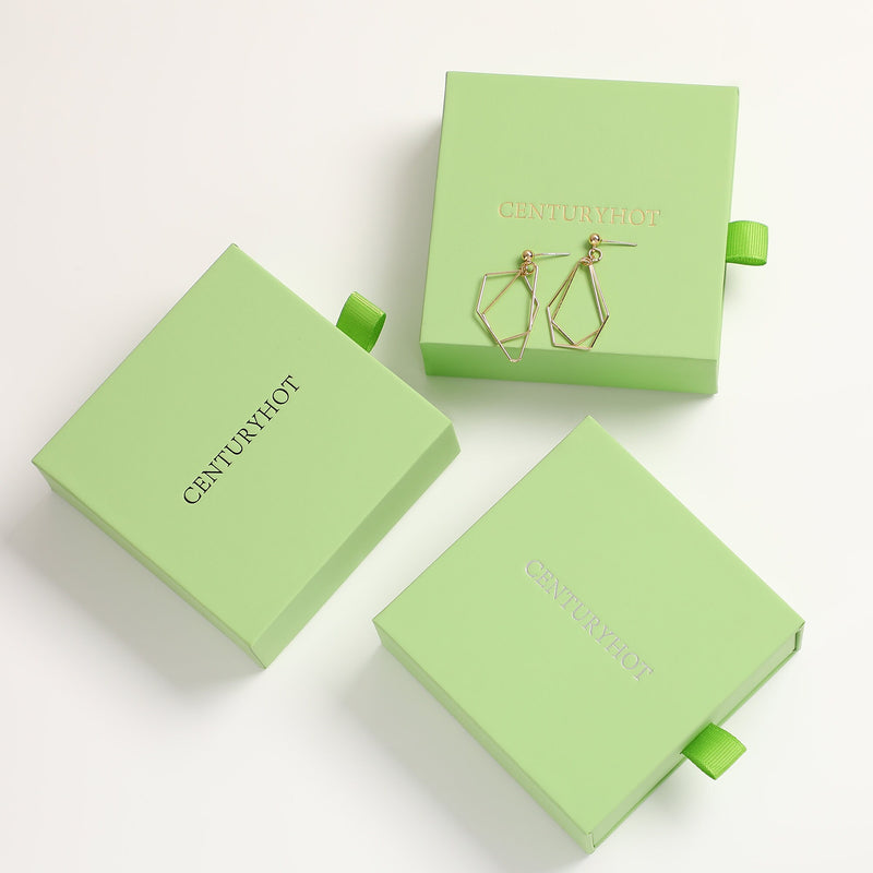 50 Avocado Green Jewelry Box, Custom Logo Sliding Drawer-zoom-