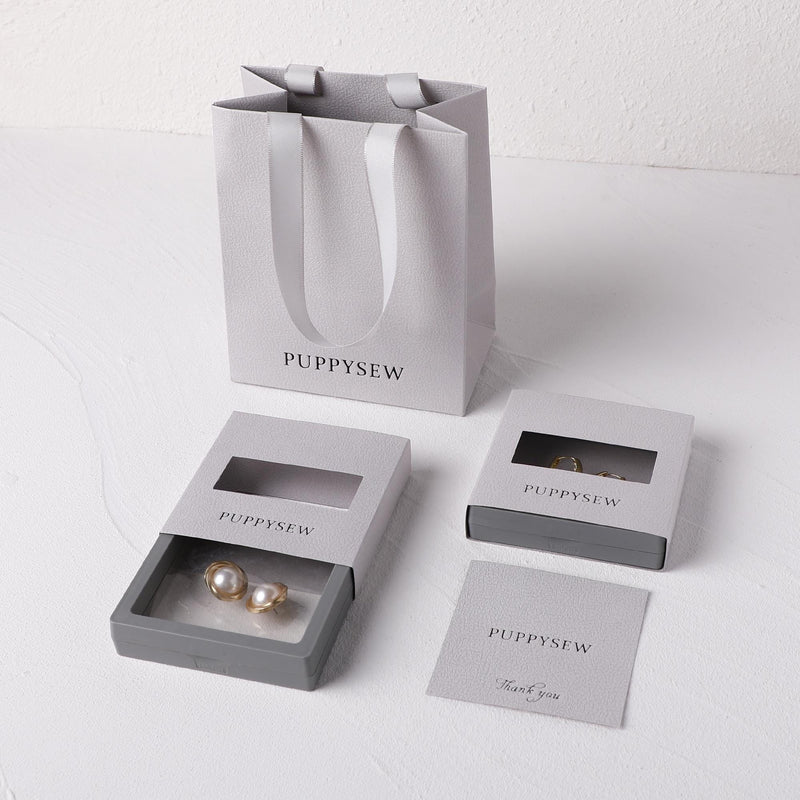 Custom Logo Jewelry Packaging Set | Floating PE Box, Gift Bag, Card (50 Sets)-zoom-