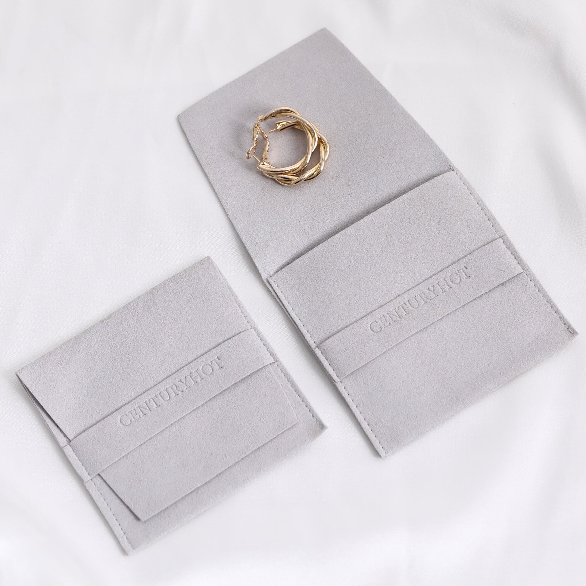 Custom Logo Microfiber Jewelry Bag - Black Fashion Packaging (50pcs)-8