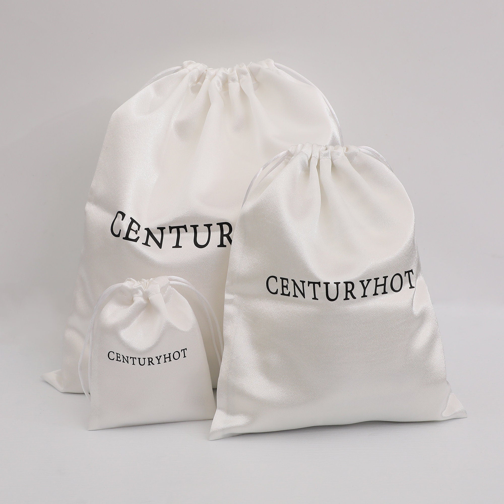Custom Satin Drawstring Bags, Personalized Logo Printing, Jewelry Packaging-zoom-1