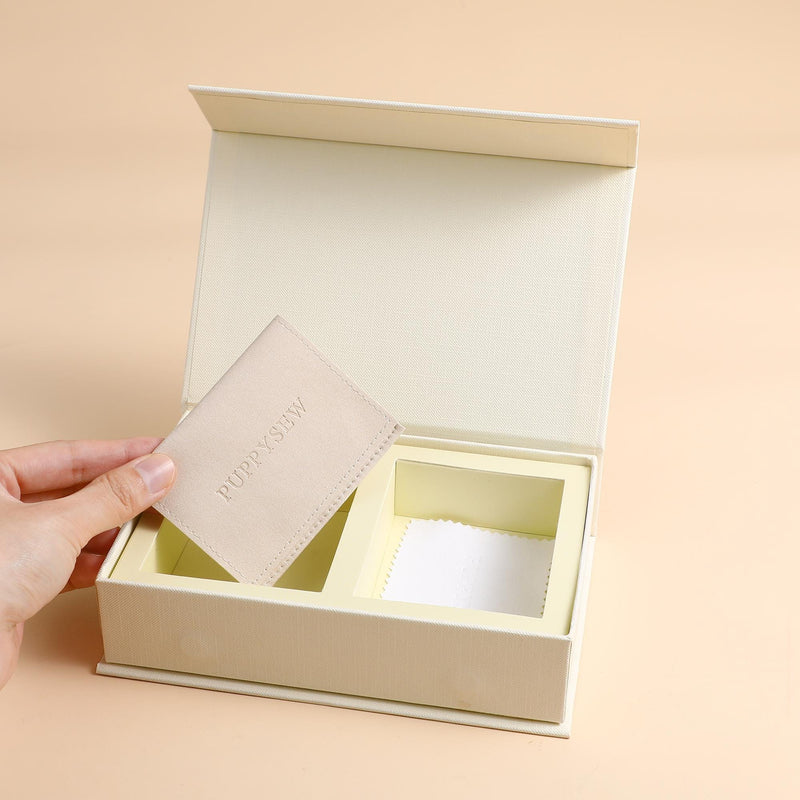 Custom Logo Jewelry Box – Personalized Card Slots, Pouch & Cloth-zoom-