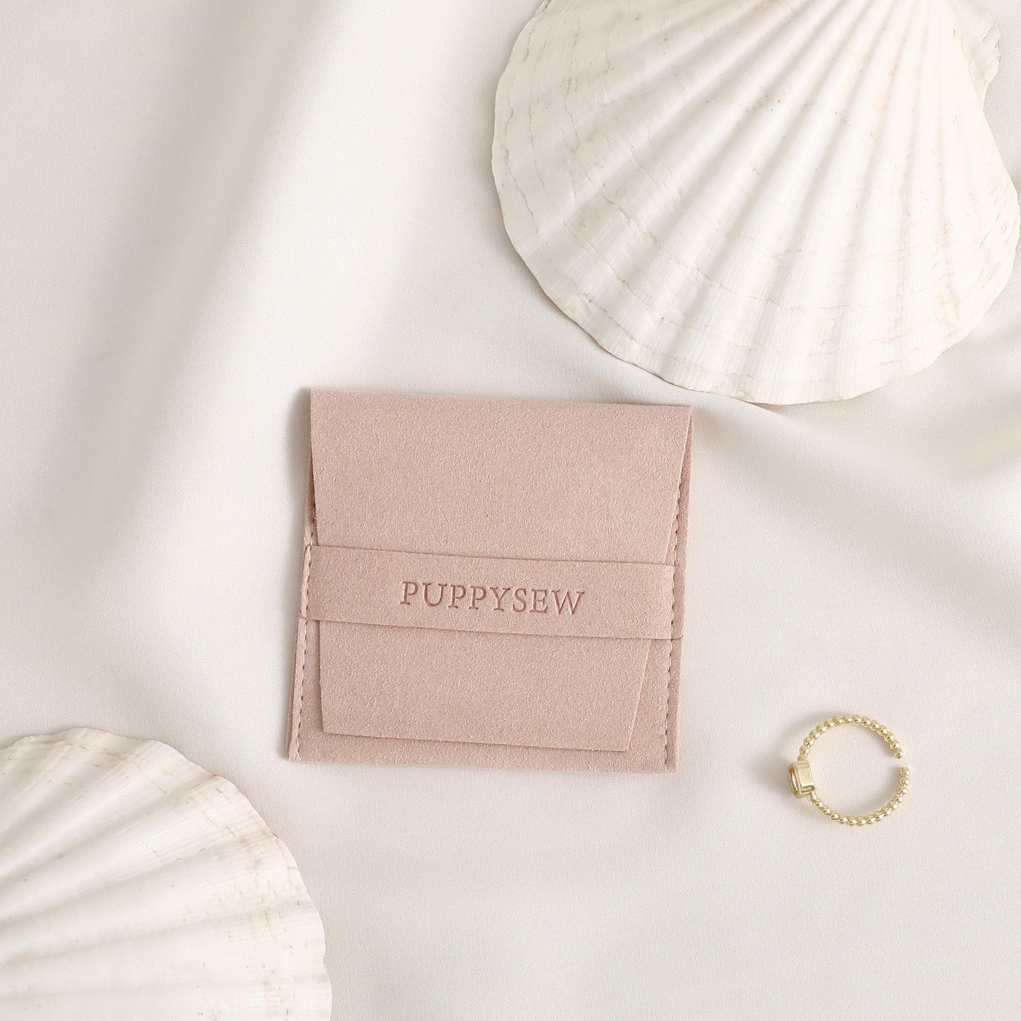 Debossed Logo Microfiber Jewelry Pouch – Custom Velvet Packaging-zoom-7