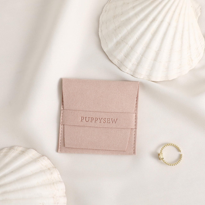 Debossed Logo Microfiber Jewelry Pouch – Custom Velvet Packaging-zoom-