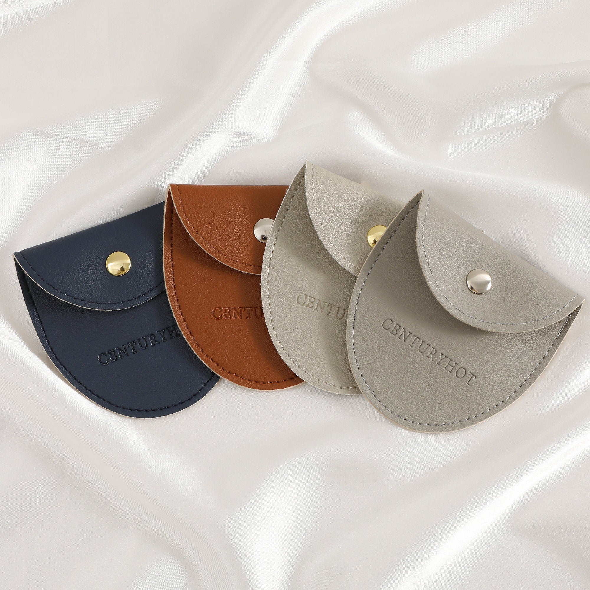 Custom Logo Faux Leather Jewelry Bags, Embossed Envelope Pouch-zoom-9