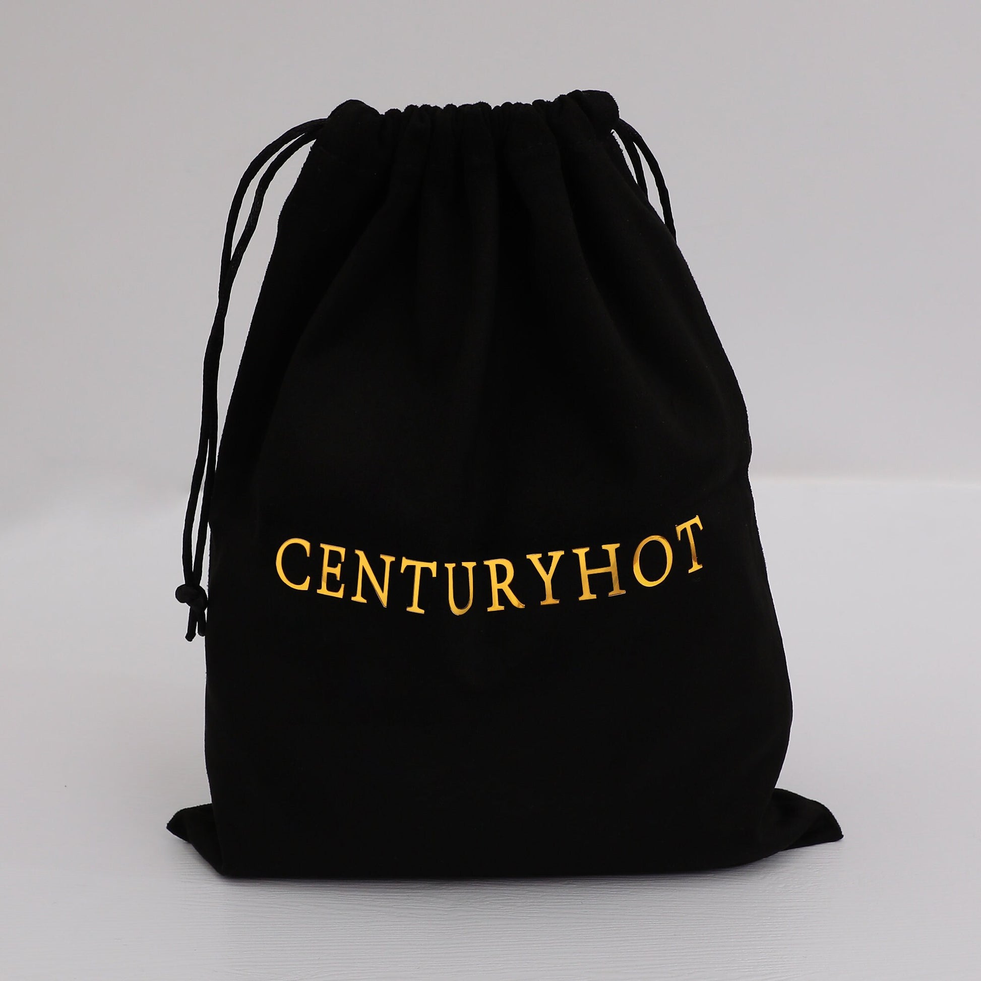 Custom Logo Black Flannel Drawstring Bags - Chic Jewelry Packaging-6