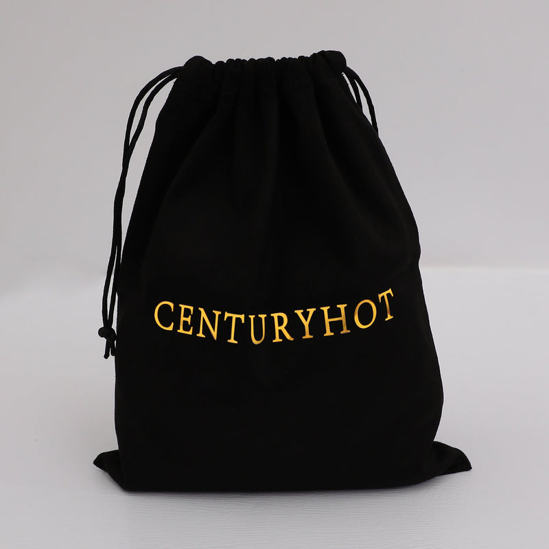Custom Logo Black Flannel Drawstring Bags - Chic Jewelry Packaging-zoom-