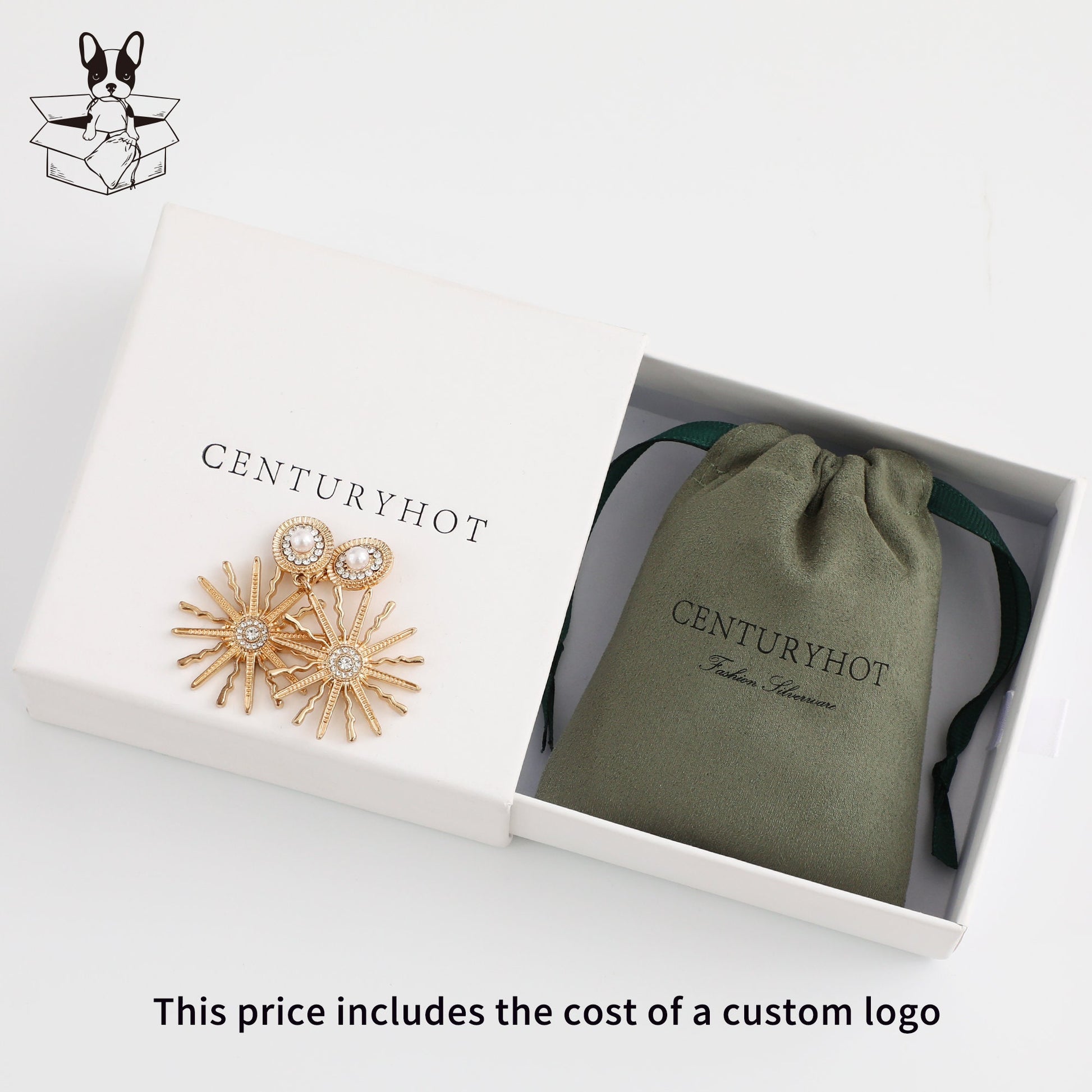 Personalized Logo Suede Drawstring Bag - Custom Jewelry Pouch-4
