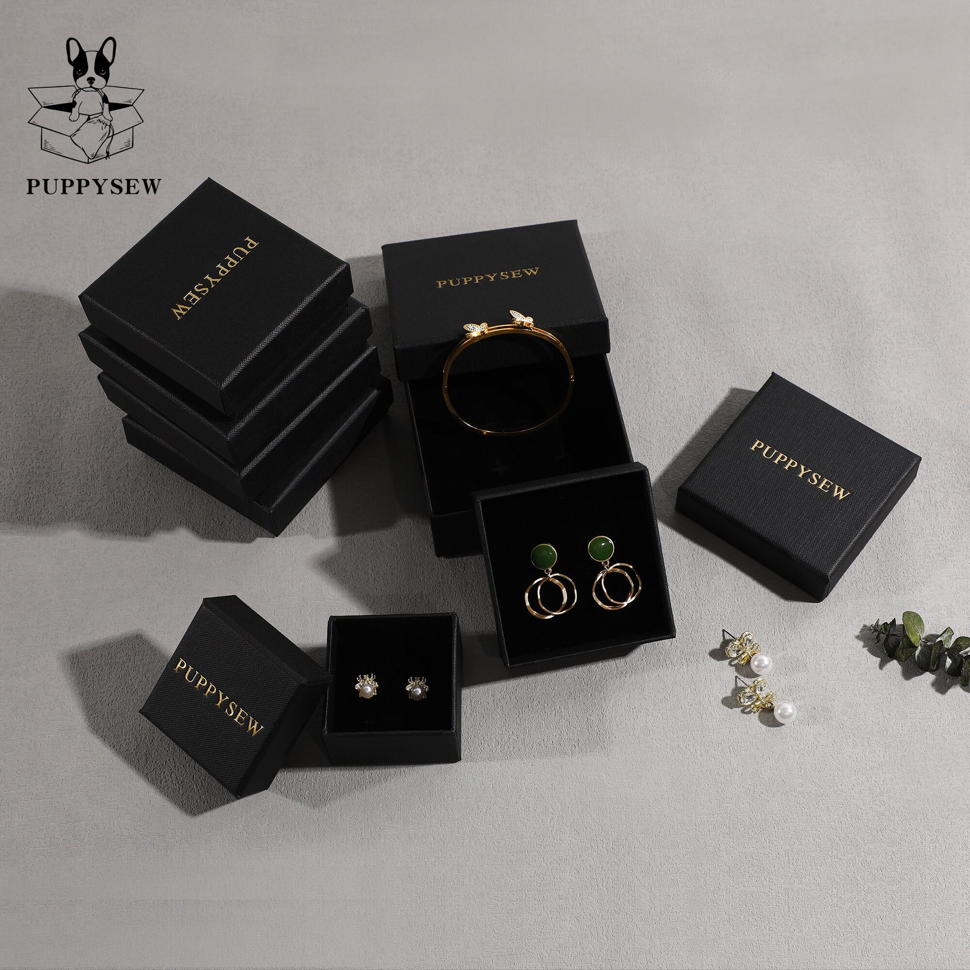 50 Custom Logo Jewelry Boxes: Necklace, Ring, Earring Packaging-9