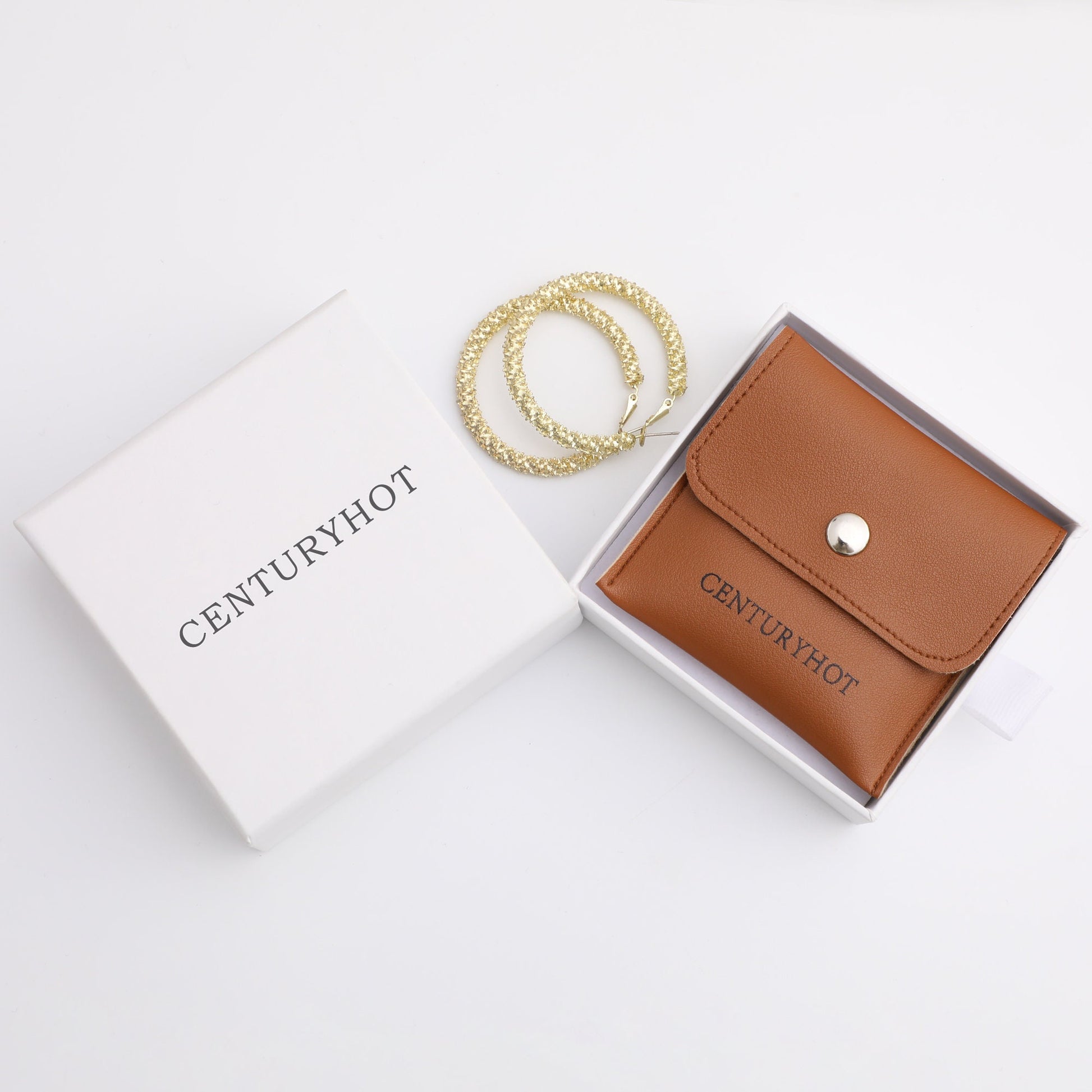 Customizable Logo Jewelry Box Set, Faux Leather Bag (50pcs)-4