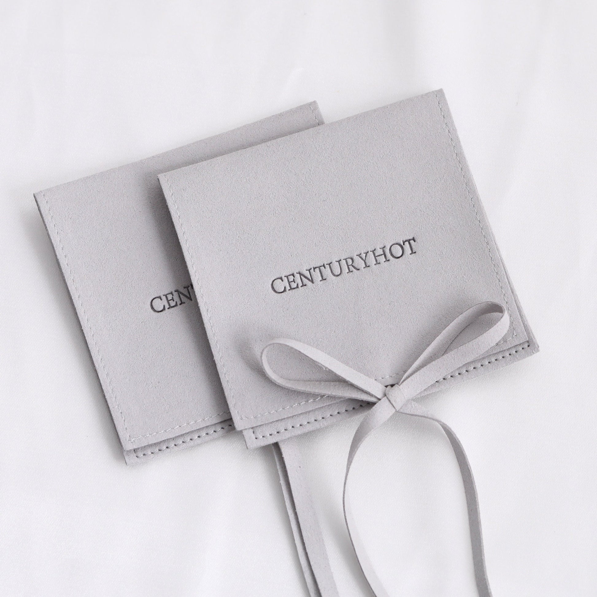 Personalized Microfiber Jewelry Bags, Embossed Logo Packaging-5