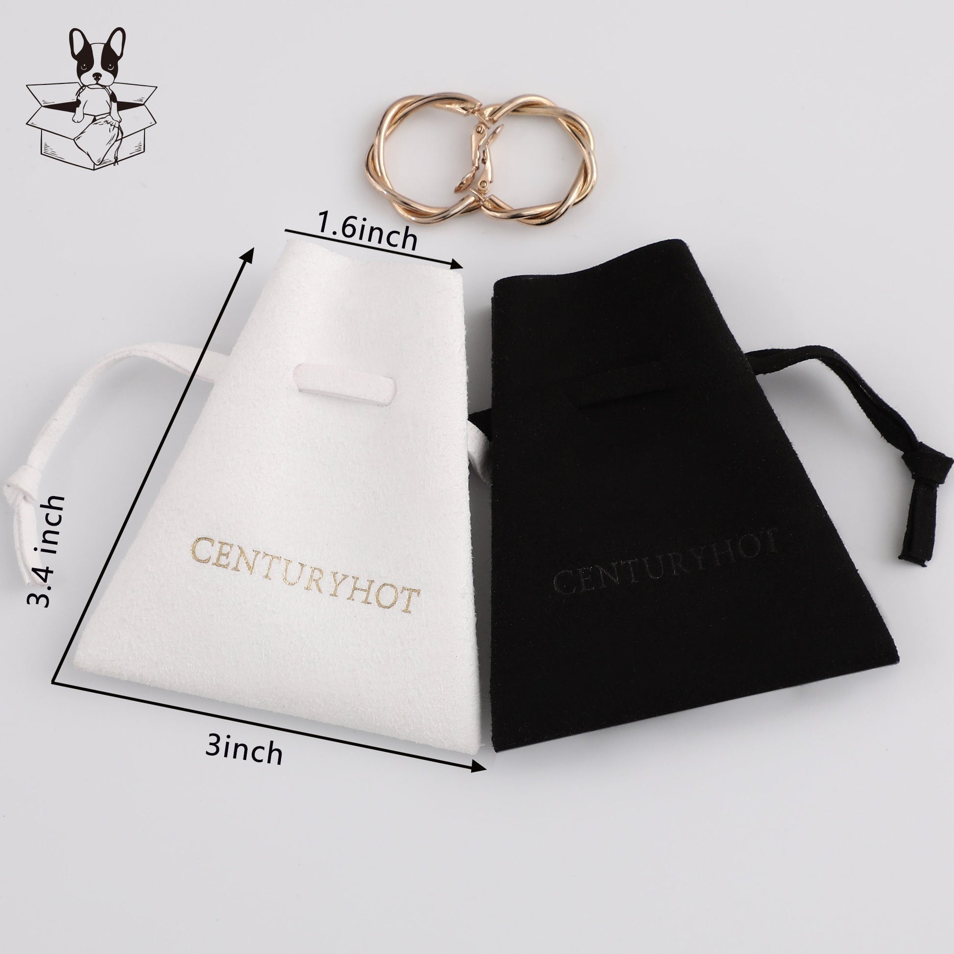 Custom Logo Microfiber Jewelry Pouch - Wedding Favor Packaging-3