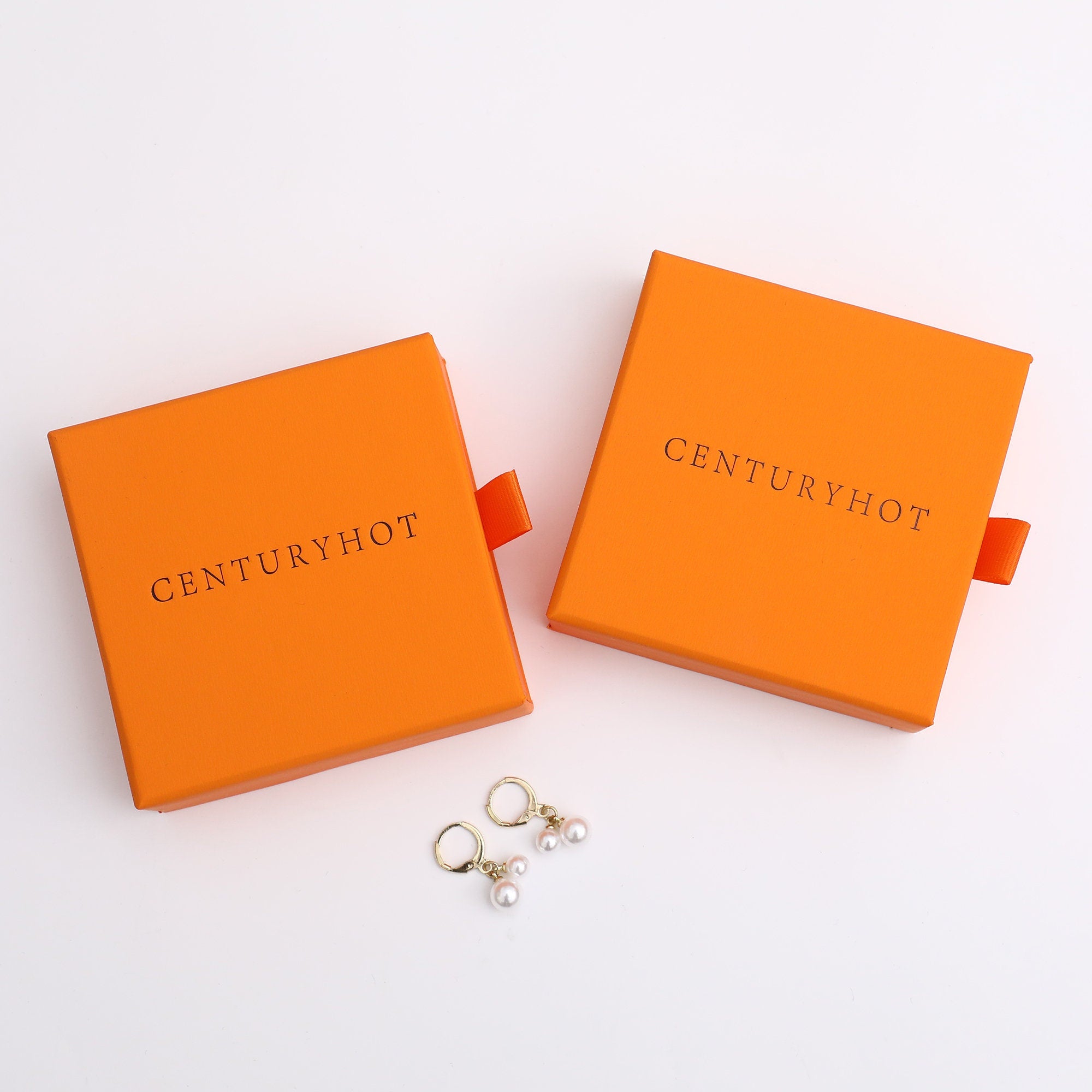 Custom Logo Jewelry Box, Orange Drawer Style (50pc)-zoom-1