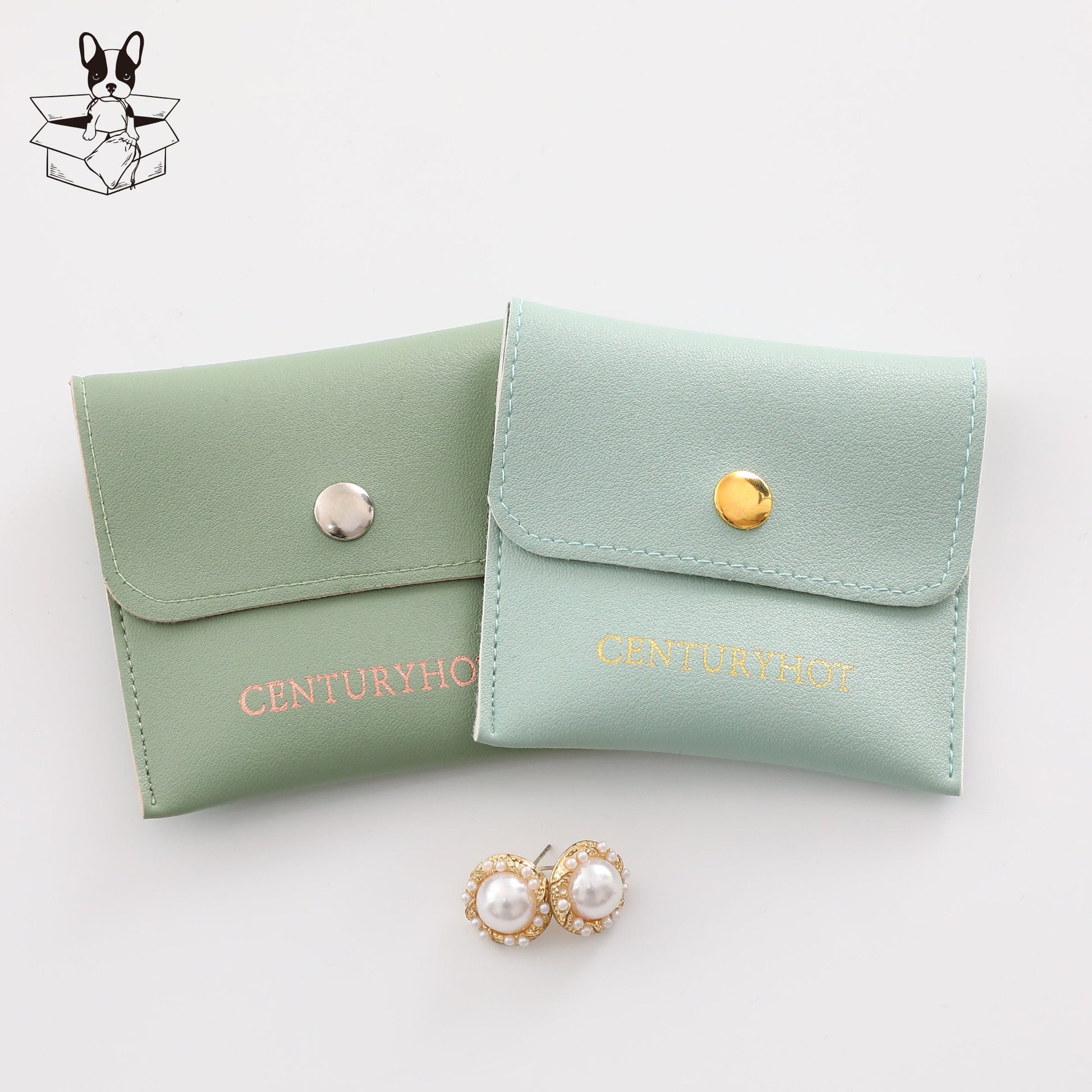 Custom Logo Jewelry Packaging Bags, Embossed Microfiber Leather Envelope-6