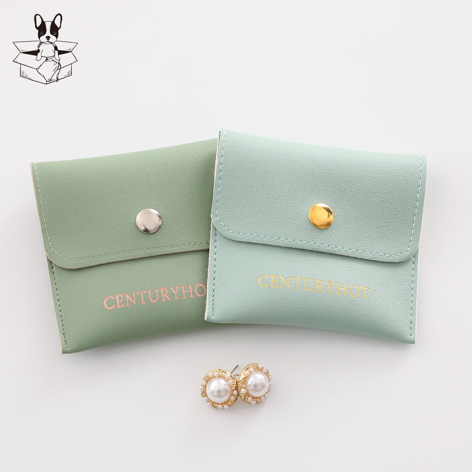 Custom Logo Jewelry Packaging Bags, Embossed Microfiber Leather Envelope-zoom-6