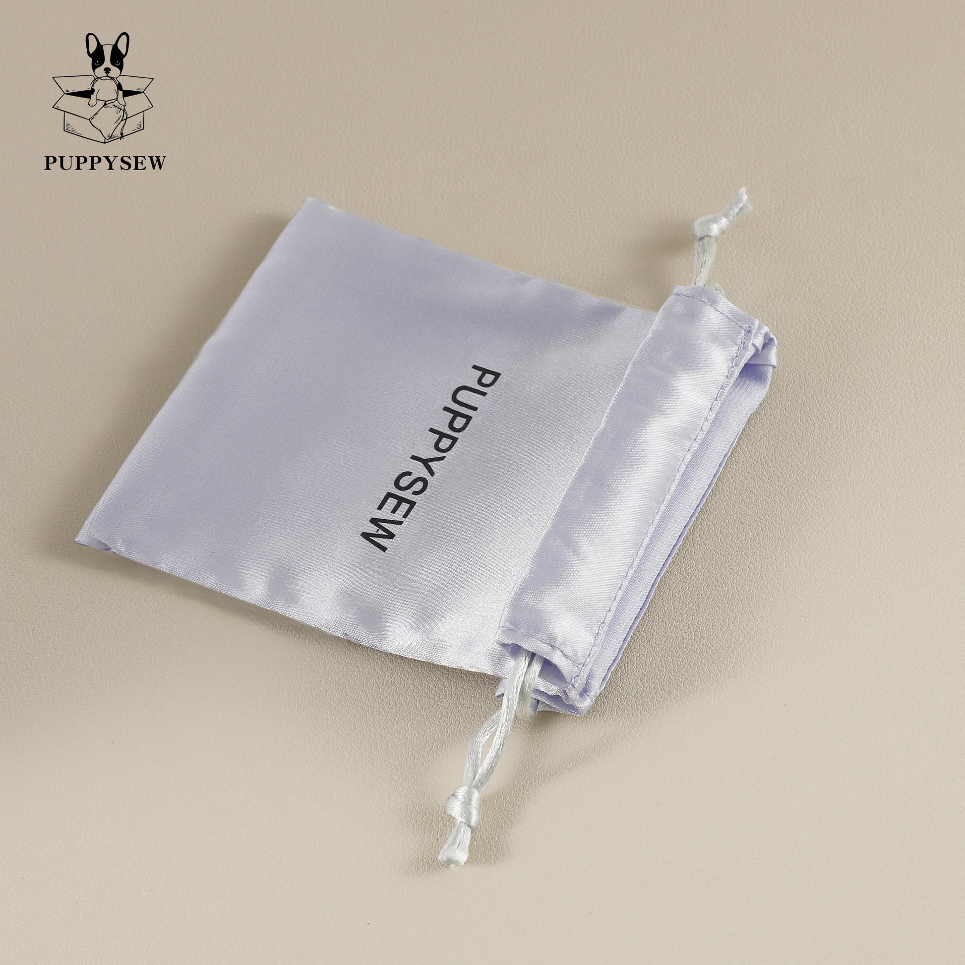 Personalized Satin Drawstring Pouch, Custom Logo Jewelry Packaging-6