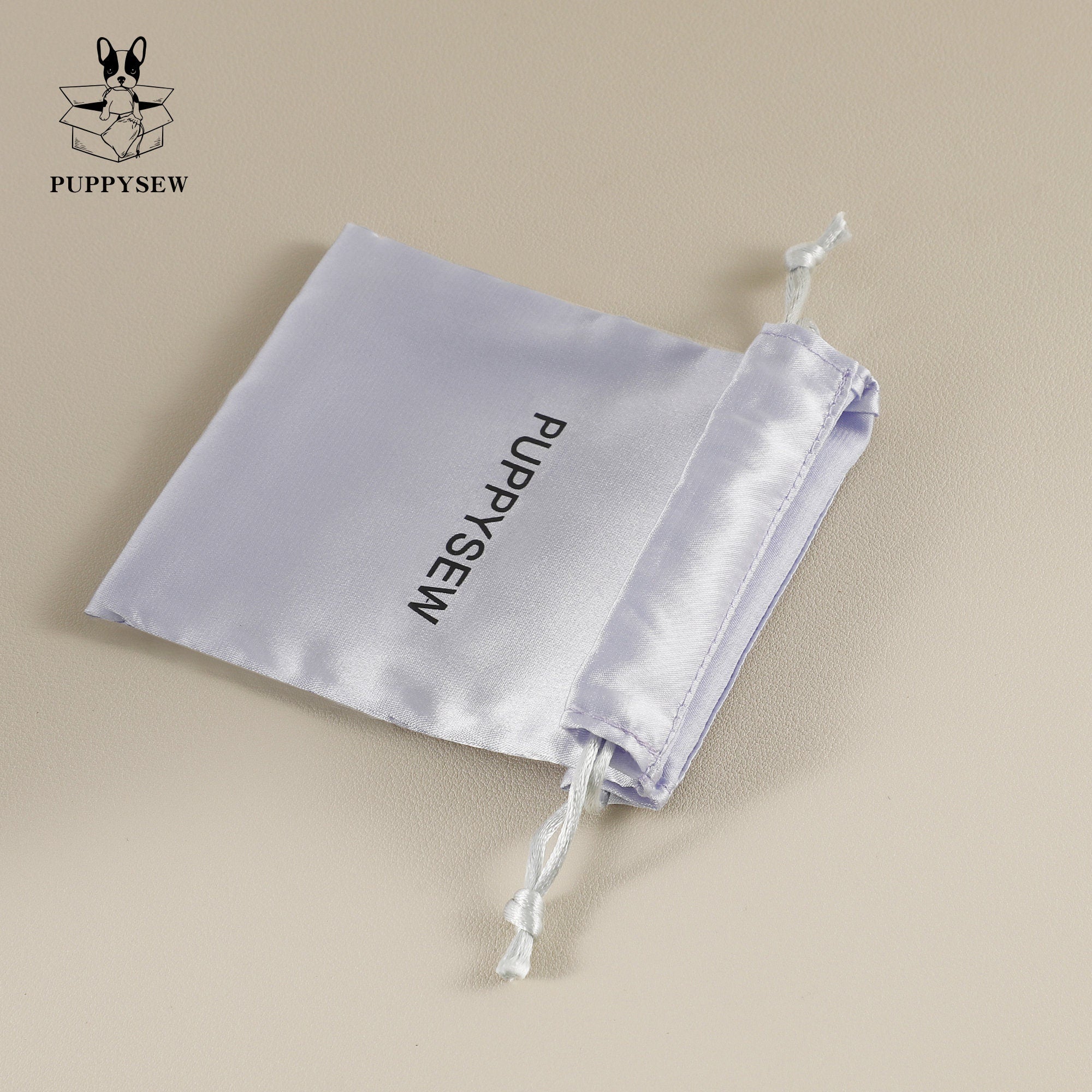 Personalized Satin Drawstring Pouch, Custom Logo Jewelry Packaging-zoom-6