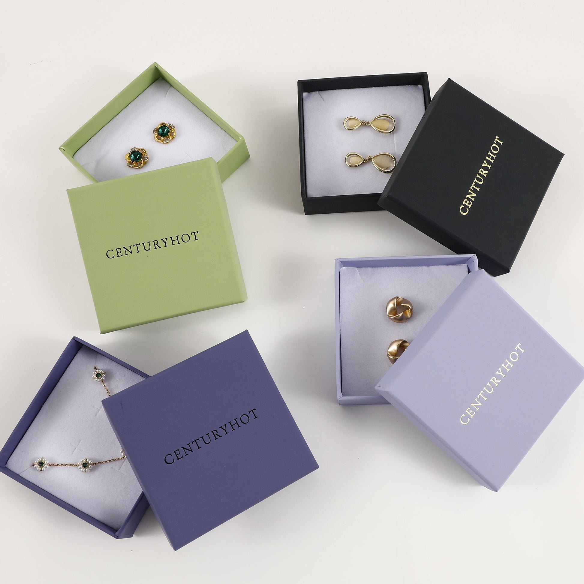 Custom Logo Jewelry Box, Chic Ring/Necklace Gift Box-6