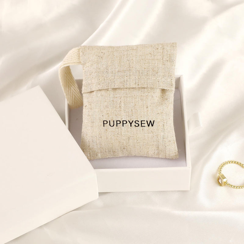 50 Natural Linen Jewelry Bags with Custom Logo-zoom-