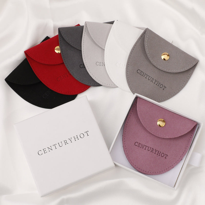 50 Personalized Microfiber Jewelry Bags, Custom Logo Packaging-zoom-
