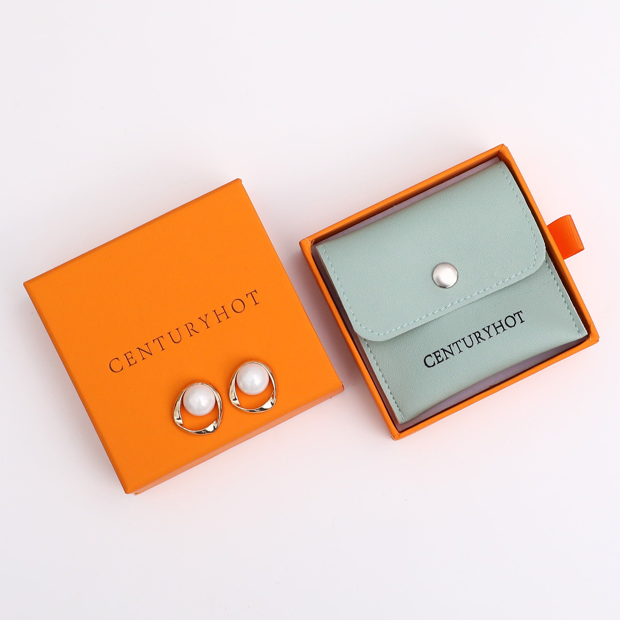 Custom Logo Jewelry Box, Orange Drawer Style (50pc)-zoom-8