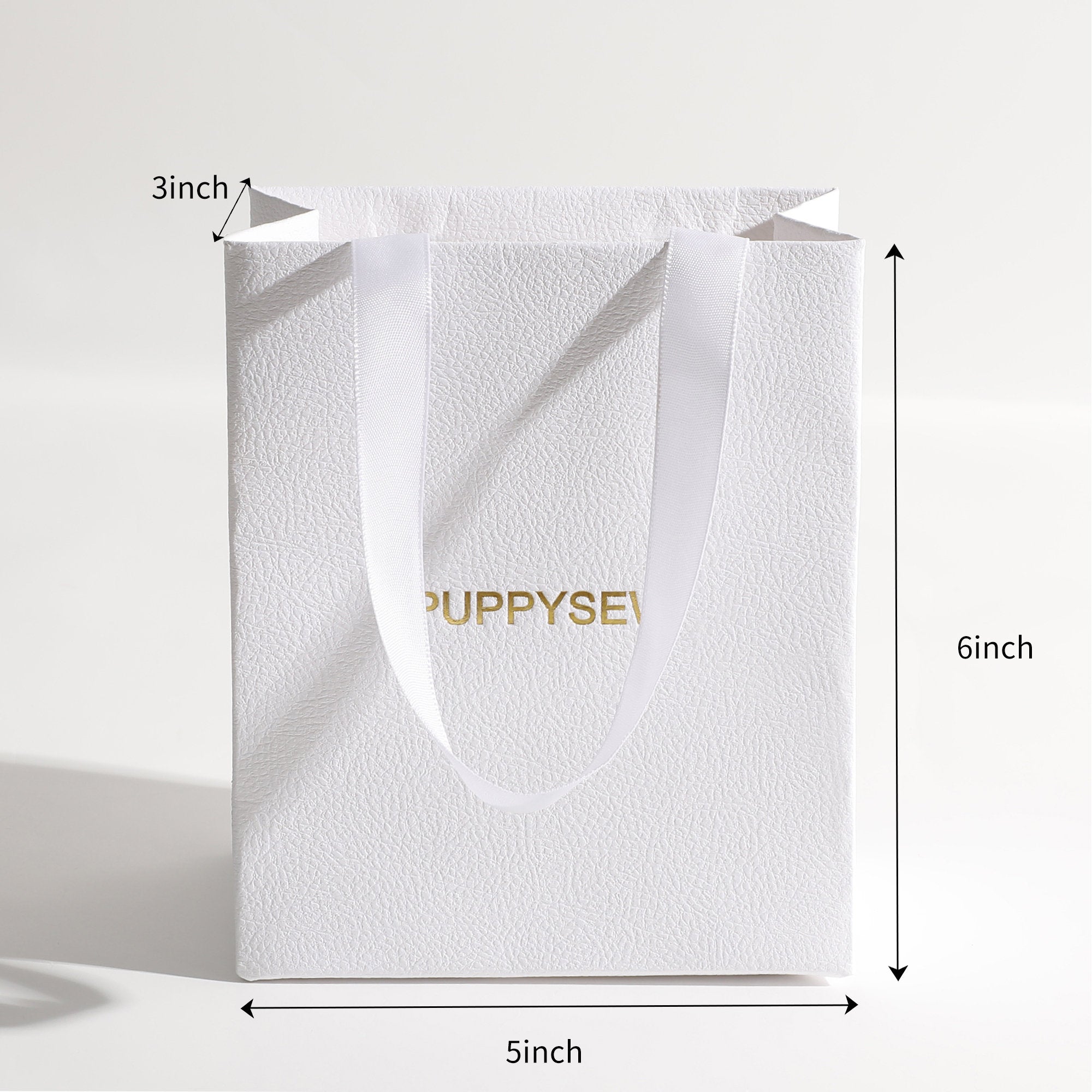 Custom Logo Gift Paper Bags, Textured Luxury Packaging (12.5x7.5x15 cm)-zoom-6