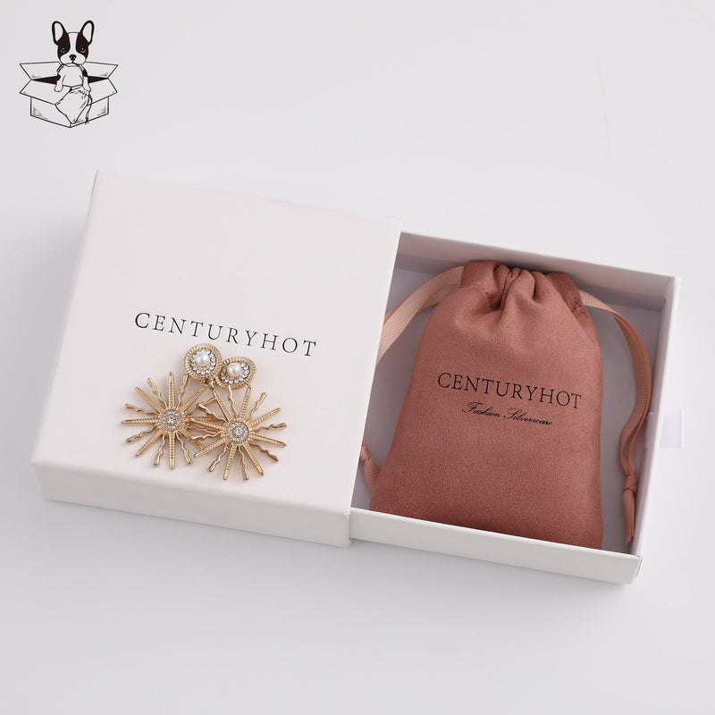 50 Personalized Logo Suede Drawstring Bags, Jewelry Pouch-zoom-