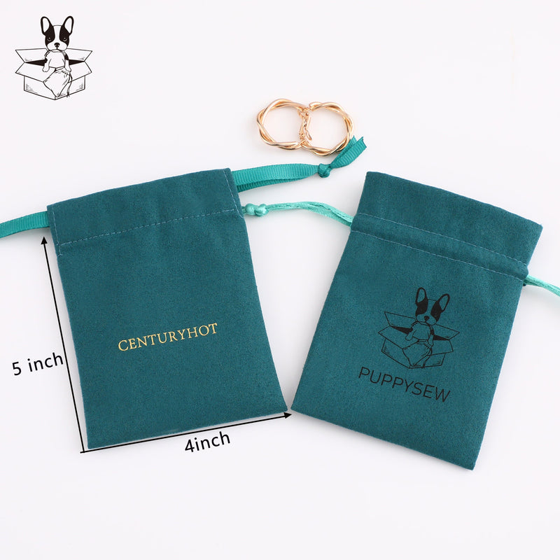 Personalized Microfiber Drawstring Bag, Custom Logo Jewelry Packaging-zoom-