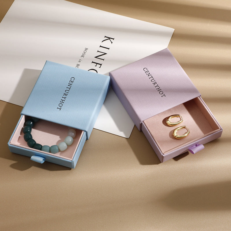 Custom Logo Paper Jewelry Box, Necklace & Ring Gift Packaging-zoom-