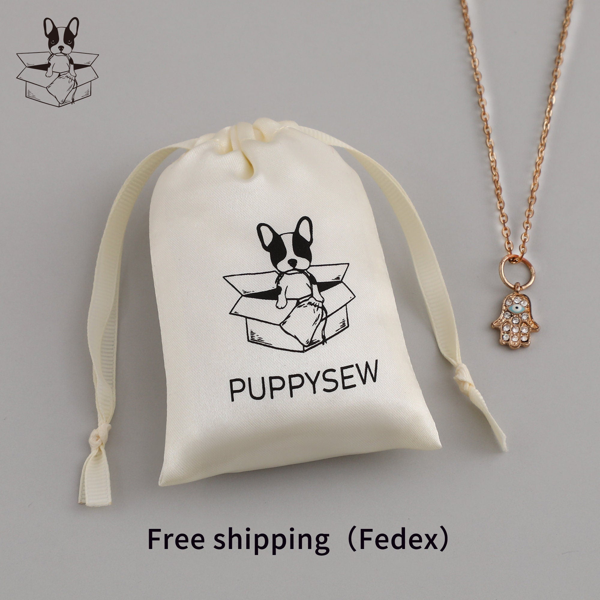 Custom Satin Drawstring Bag: Personalized Logo, Jewelry Packaging-zoom-4