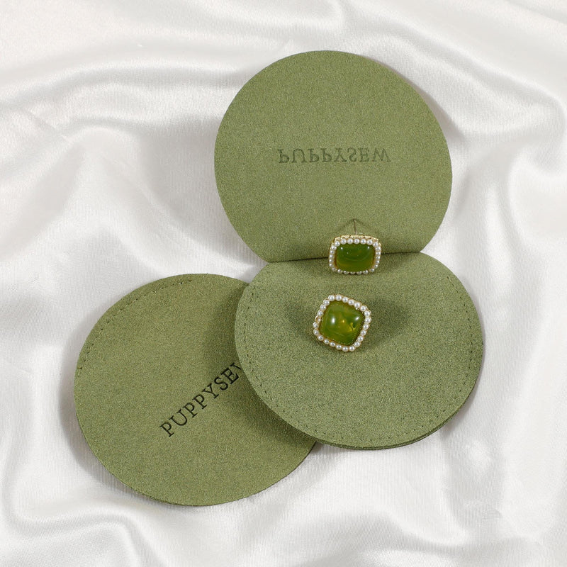 50 Microfiber Jewelry Bags, Personalized Logo Wedding Favor Bags-zoom-