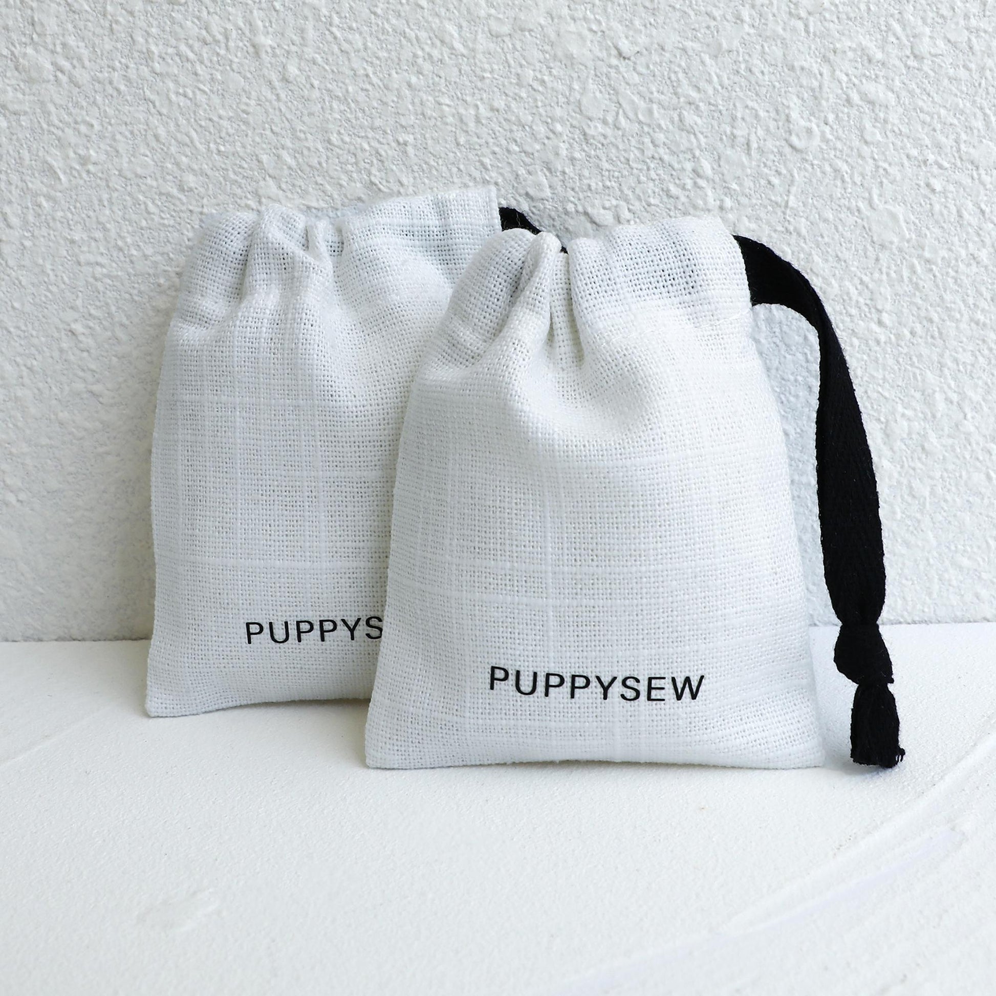 100 White Cotton Canvas Drawstring Bags, Personalized Logo Jewelry Packaging-7