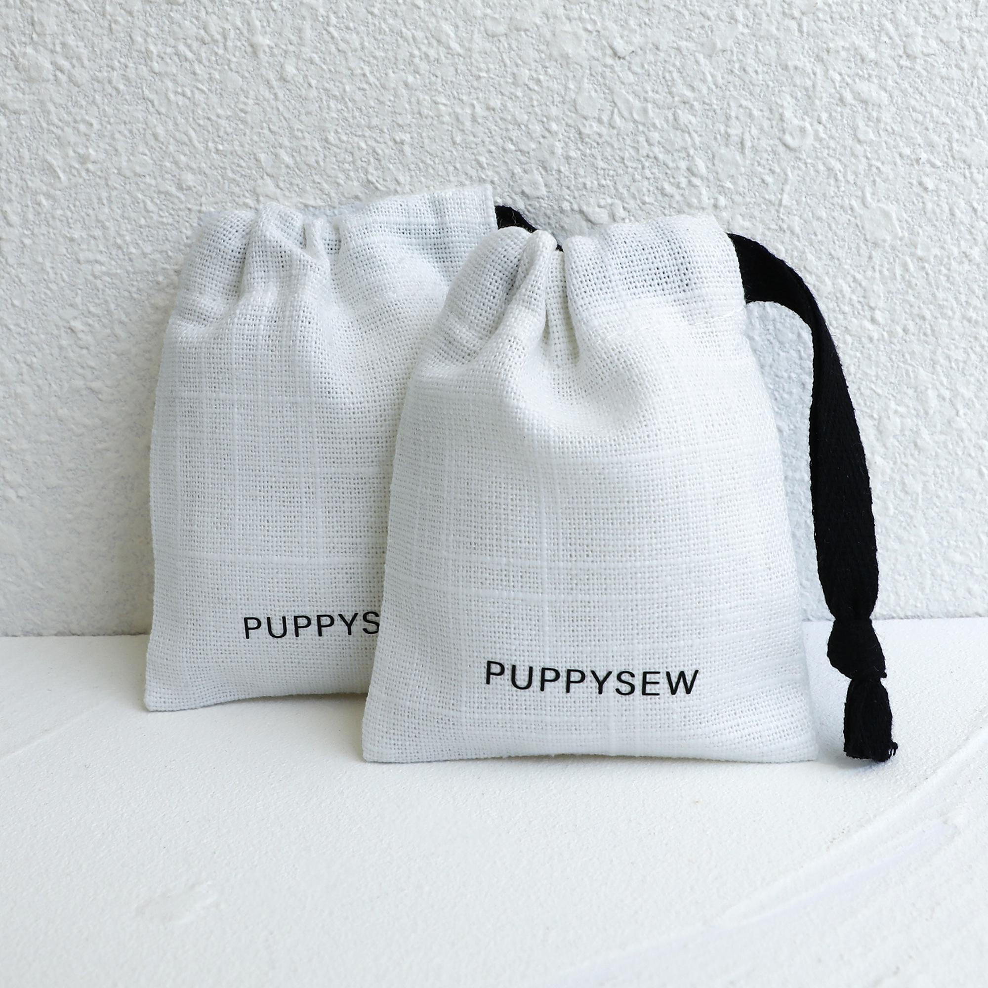 100 White Cotton Canvas Drawstring Bags, Personalized Logo Jewelry Packaging-zoom-7