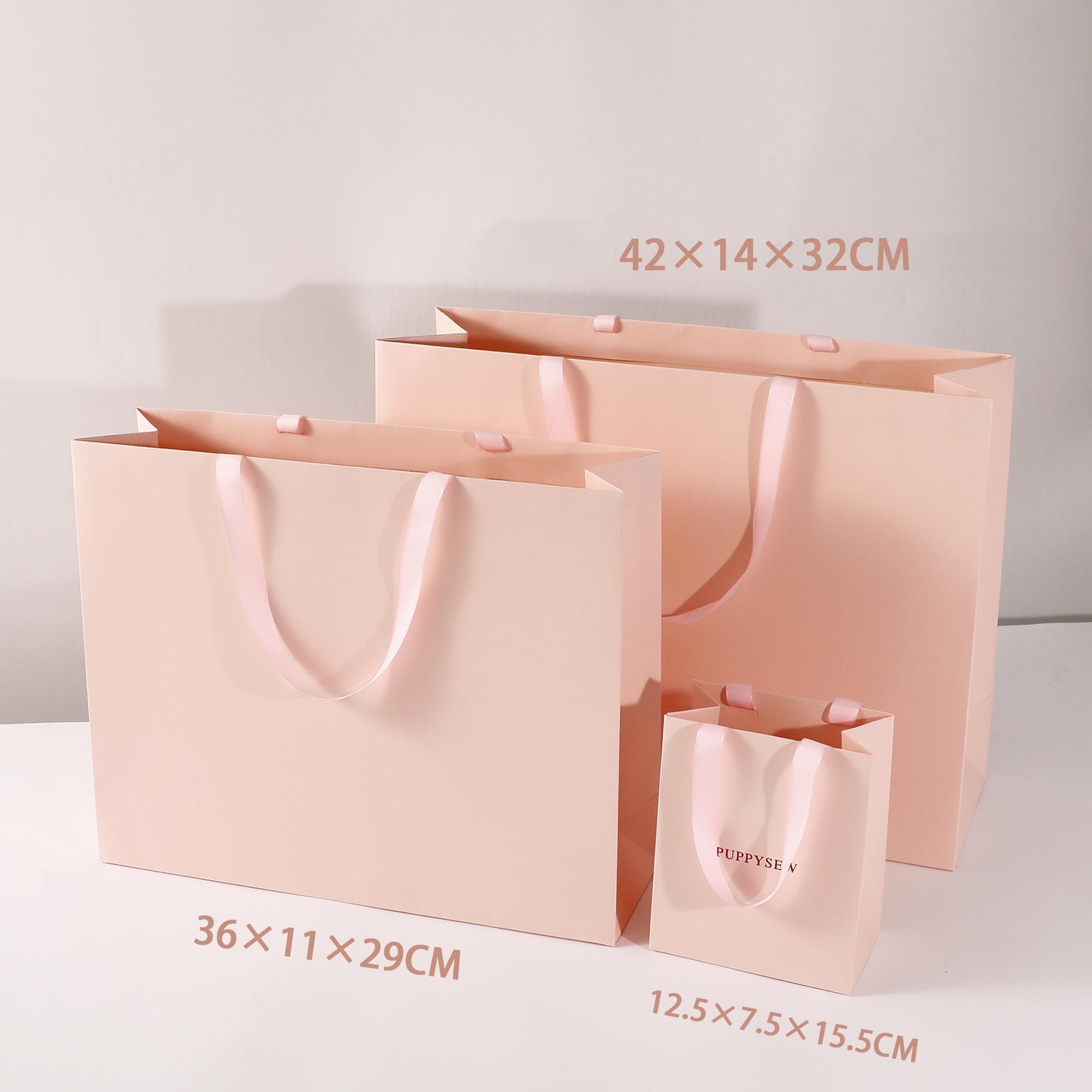 Customizable Pink Paper Gift Bag, Jewelry Packaging, Logo Options-zoom-10