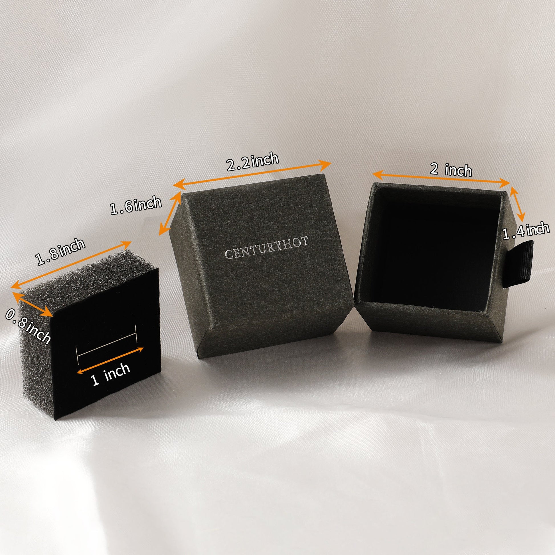 50 Personalized Logo Jewelry Gift Boxes with Sponge Pad-2