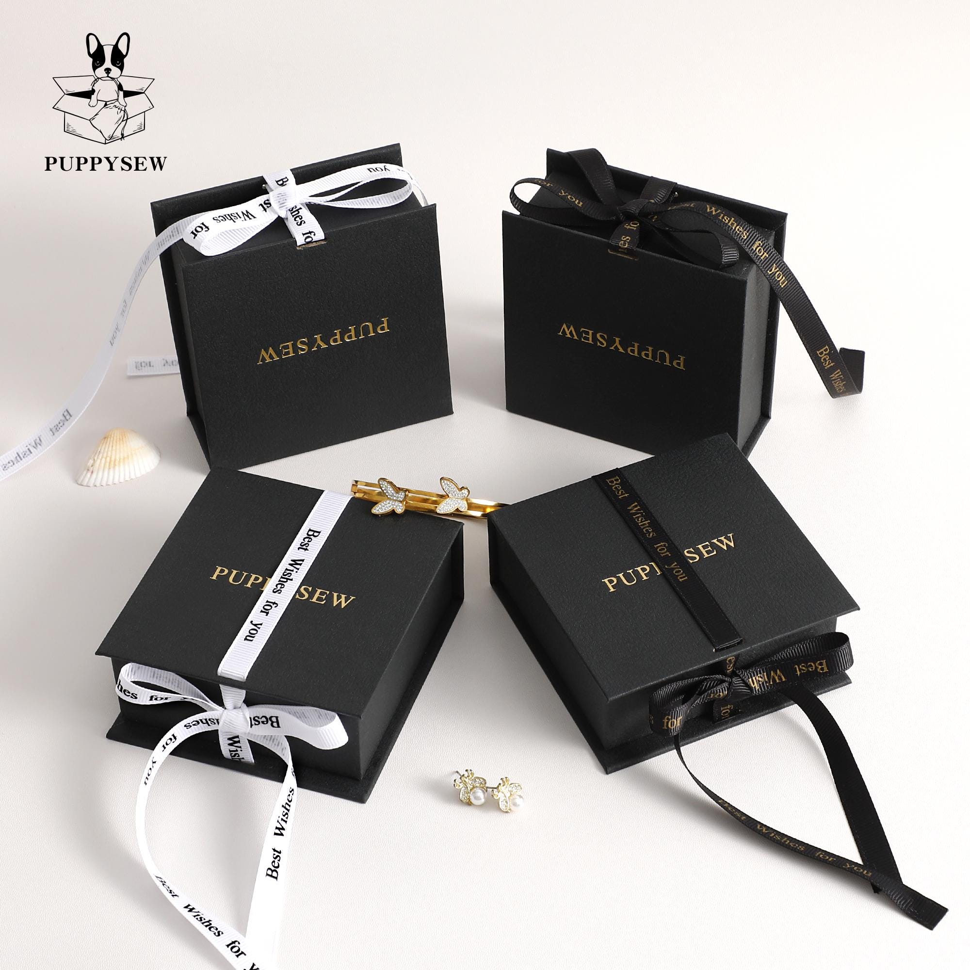 Luxury Magnetic Jewelry Box, Textured Cardboard Gift Box-zoom-5