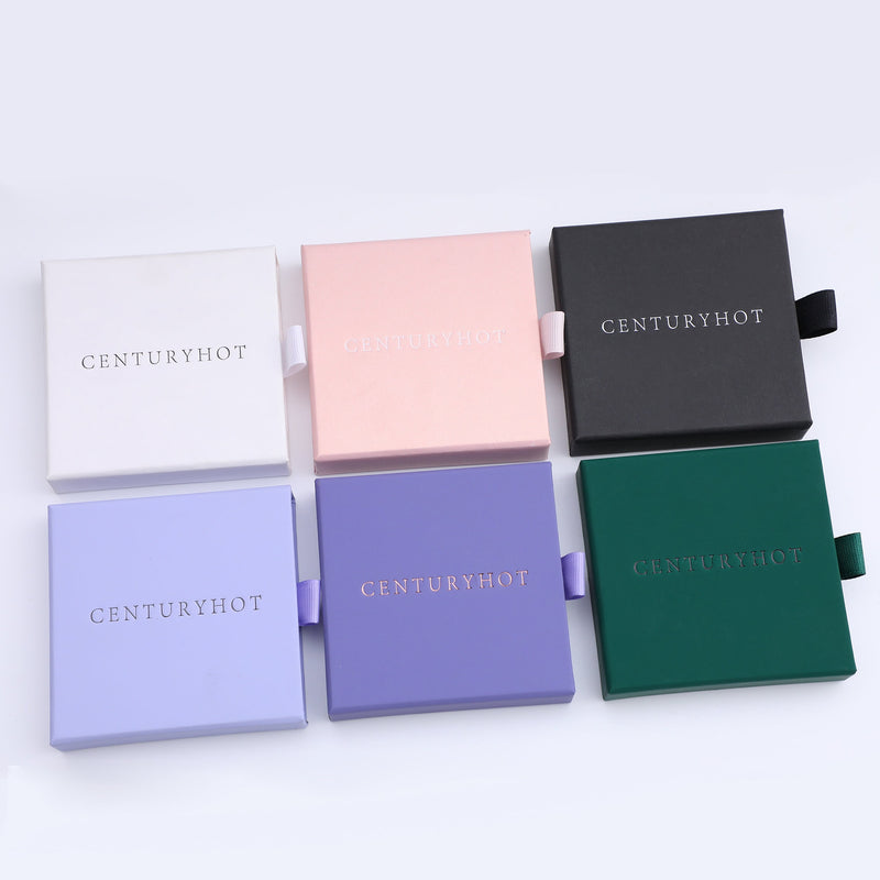 Custom Embossed Logo Jewelry Box & Bag Set, Personalized Packaging (9x9cm)-zoom-