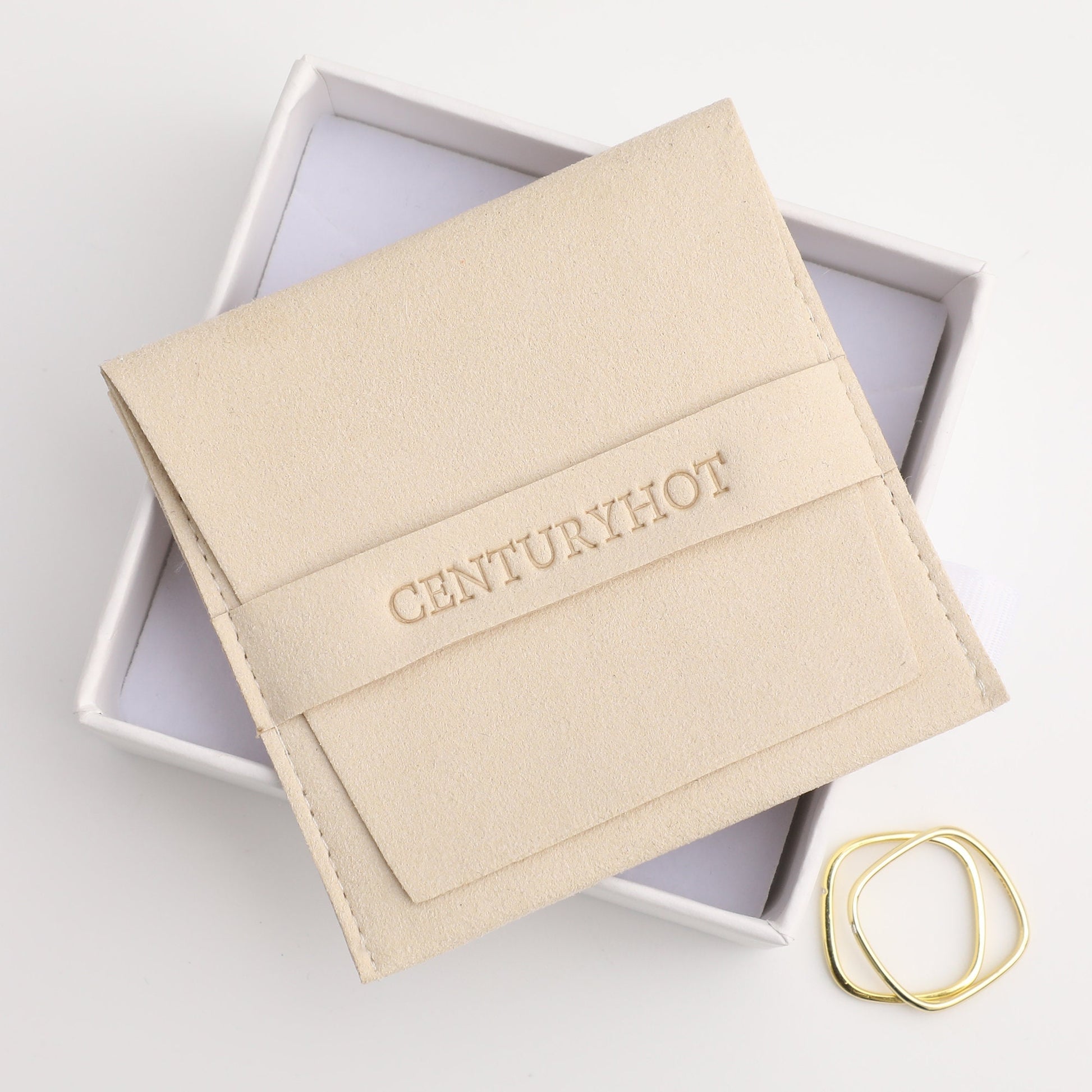 Embossed Logo Microfiber Jewelry Bag - Custom Packaging-6