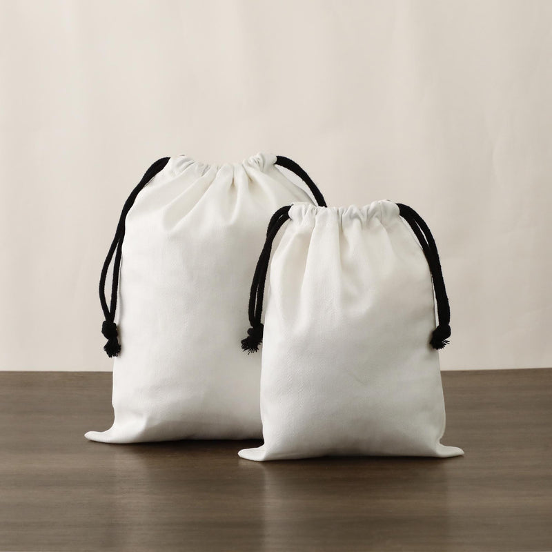 100 White Cotton Jewelry Bags – Custom Logo Gift Packaging-zoom-