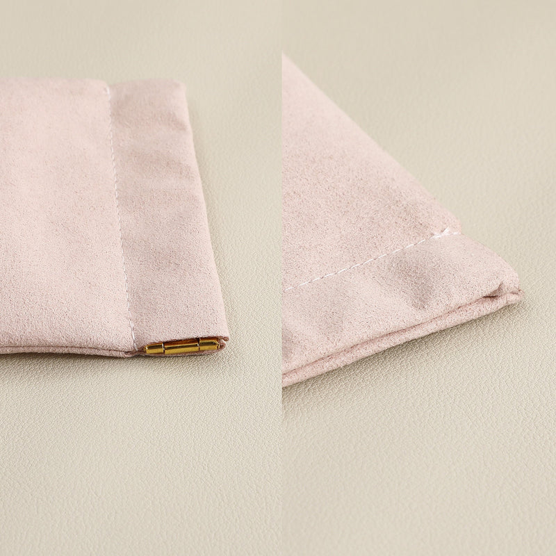 Custom Logo Microfiber Bag, Spring Buckle Lipstick Pouch (50pcs)-zoom-