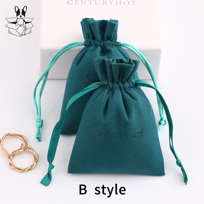 Personalized Microfiber Drawstring Bag, Custom Logo Jewelry Packaging-zoom-