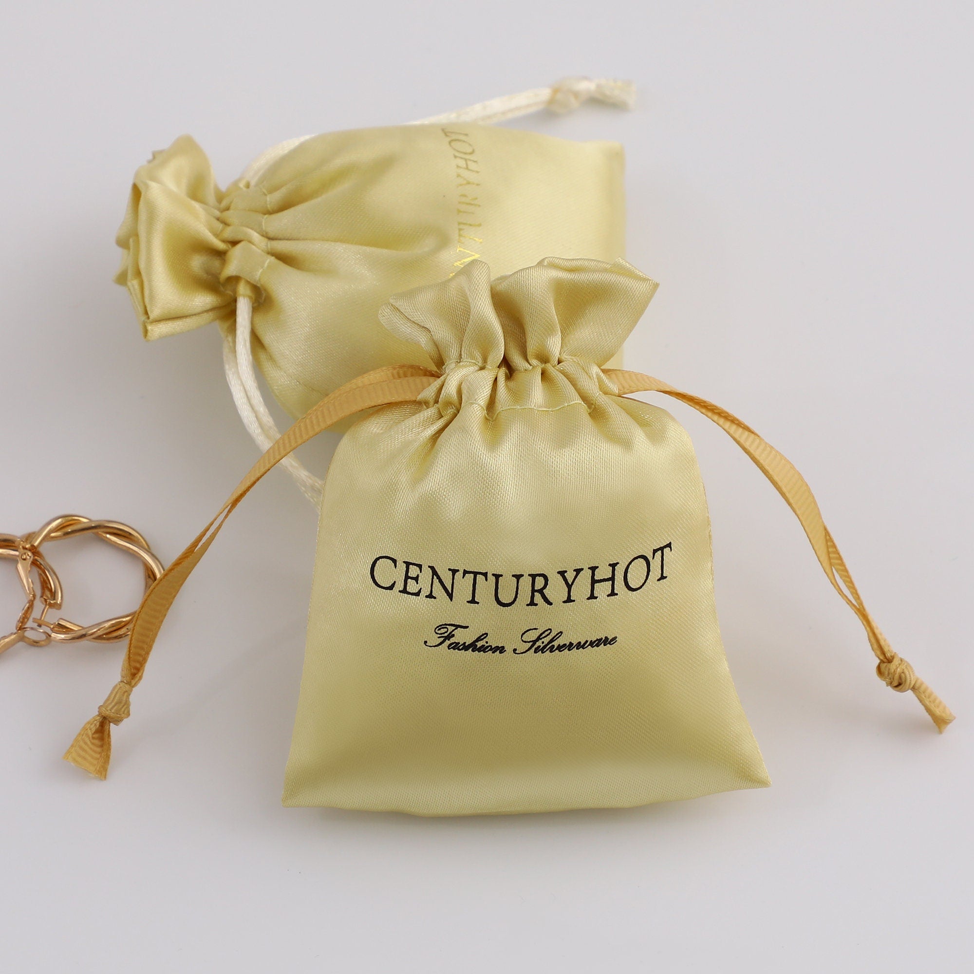 Custom Logo Satin Drawstring Pouch, Jewelry Packaging-zoom-5