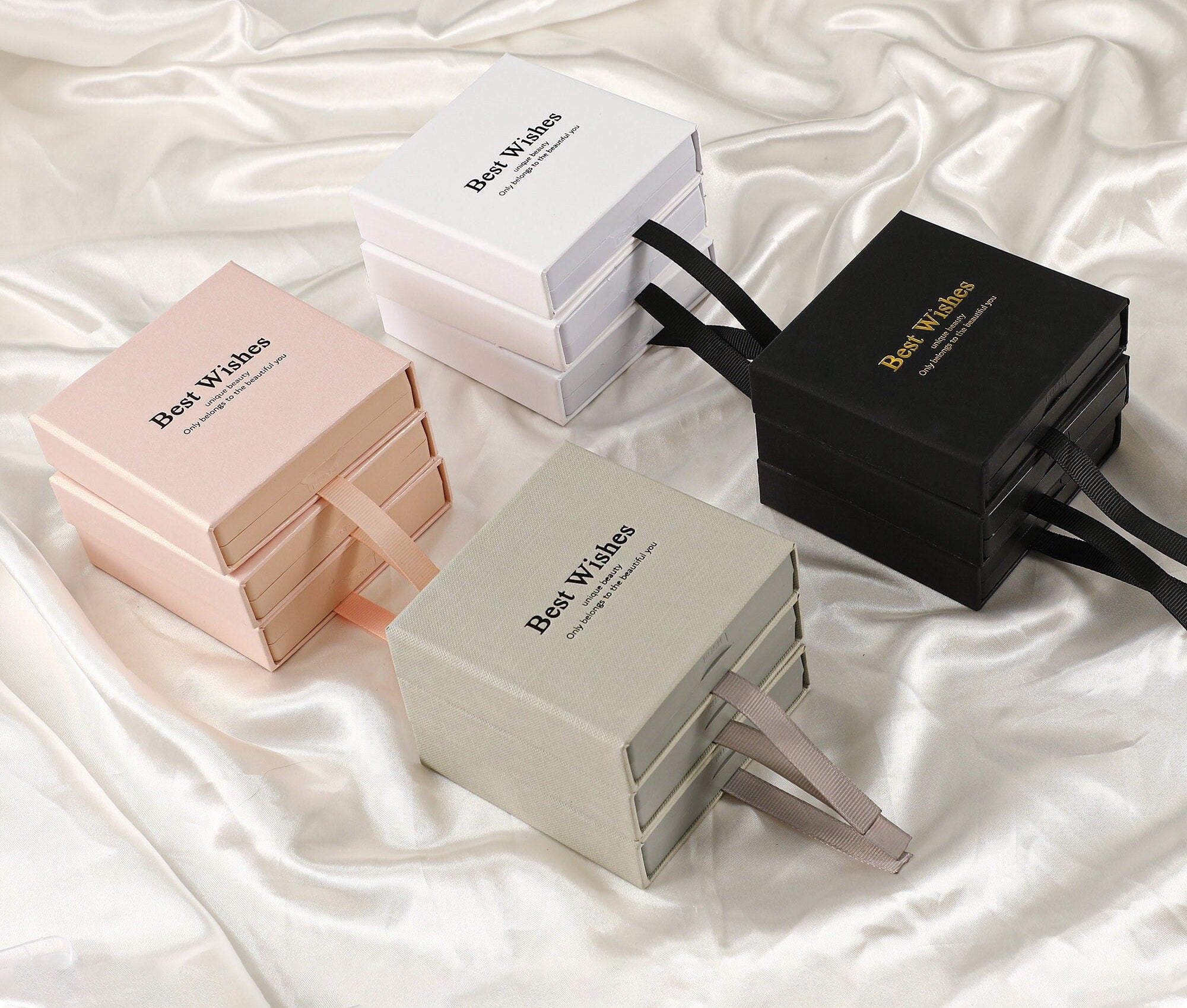 50pcs Custom Logo Jewelry Gift Box - Transparent Suspension Film Packaging-zoom-5