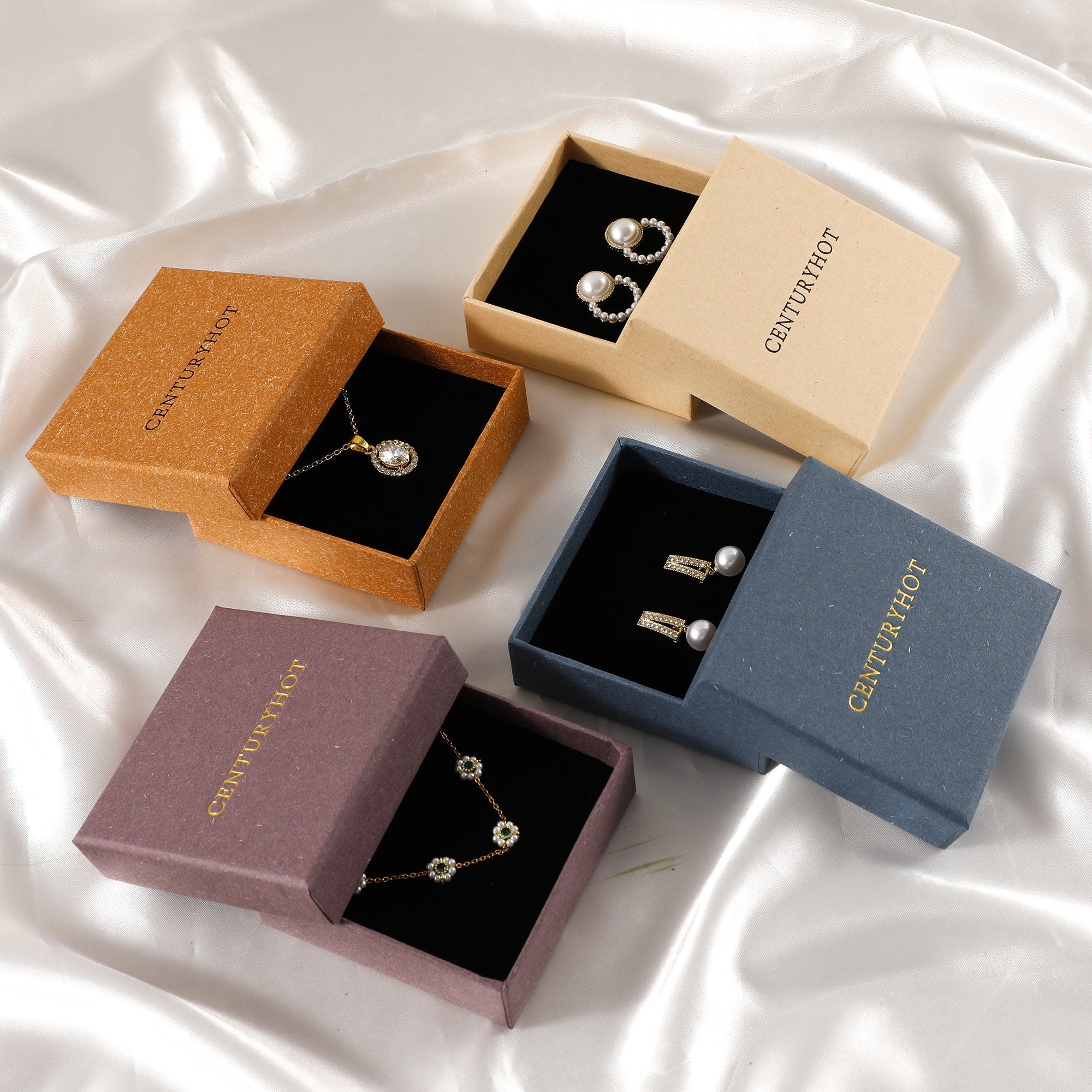 Custom Logo Jewelry Box - Necklace, Earrings, Ring Packaging-zoom-5