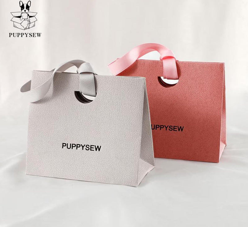 Personalized Paper Gift Bags with Ribbon, Custom Logo Packaging-zoom-