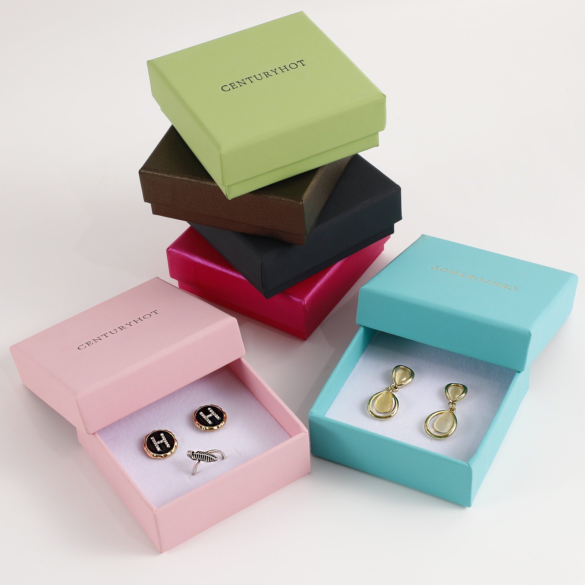Custom Logo Jewelry Box, Chic Ring/Necklace Gift Box-zoom-5