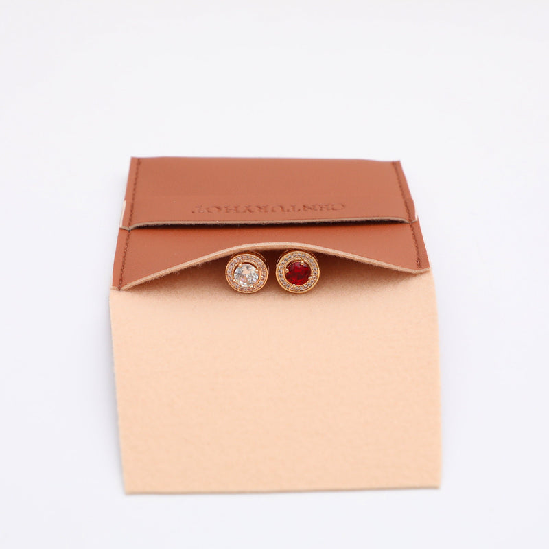 Customizable Faux Leather Jewelry Pouch, Personalized Logo Gift Wrap-zoom-