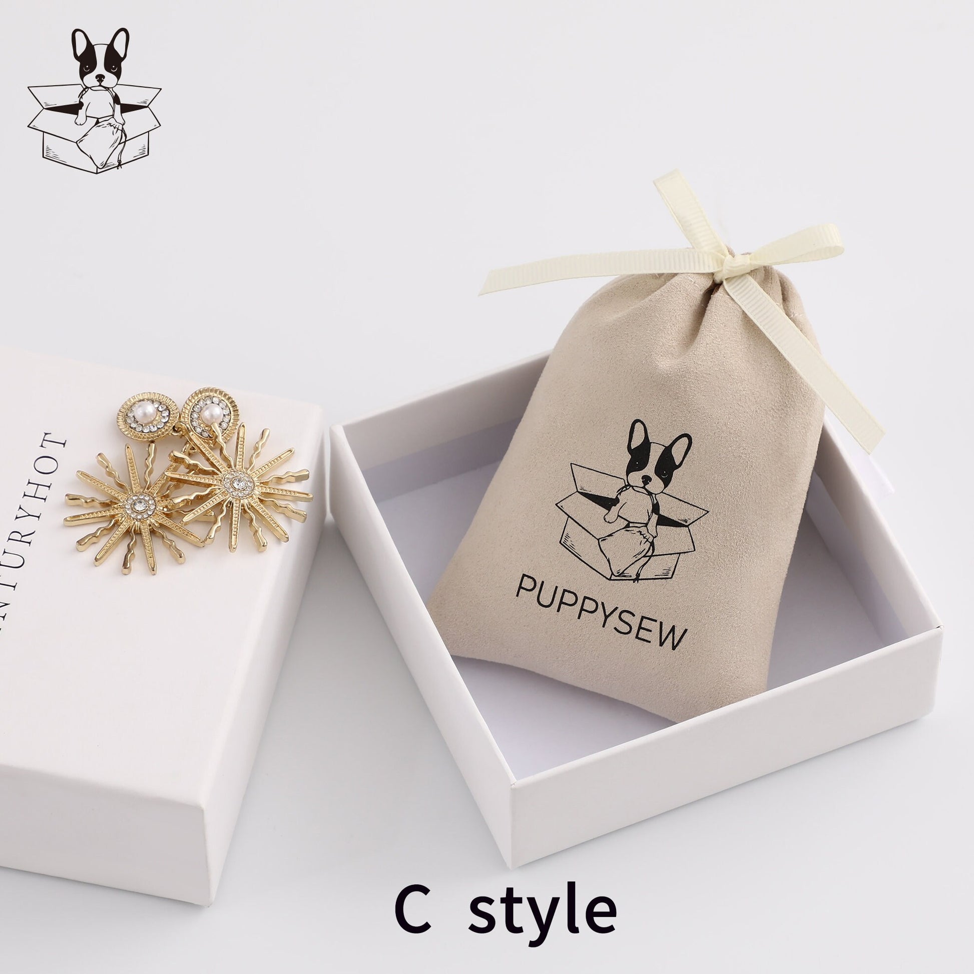 Custom Logo Flannel Drawstring Bag, Personalized Jewelry Pouch-7
