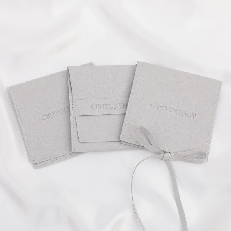 Personalized Microfiber Jewelry Bag, Custom Logo Packaging (50 Pieces)-zoom-