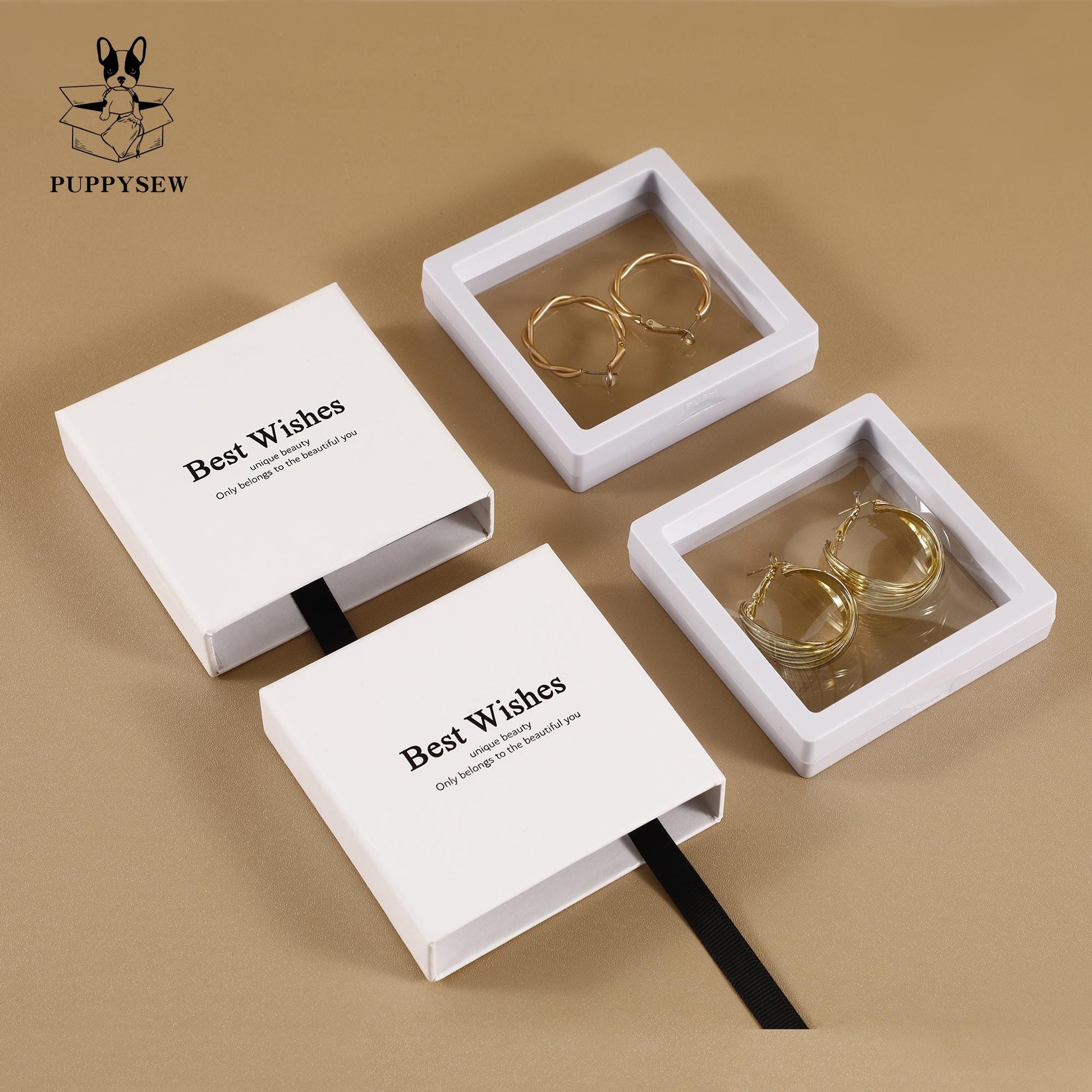 Custom Logo Jewelry Gift Box: Transparent Suspension Display-7