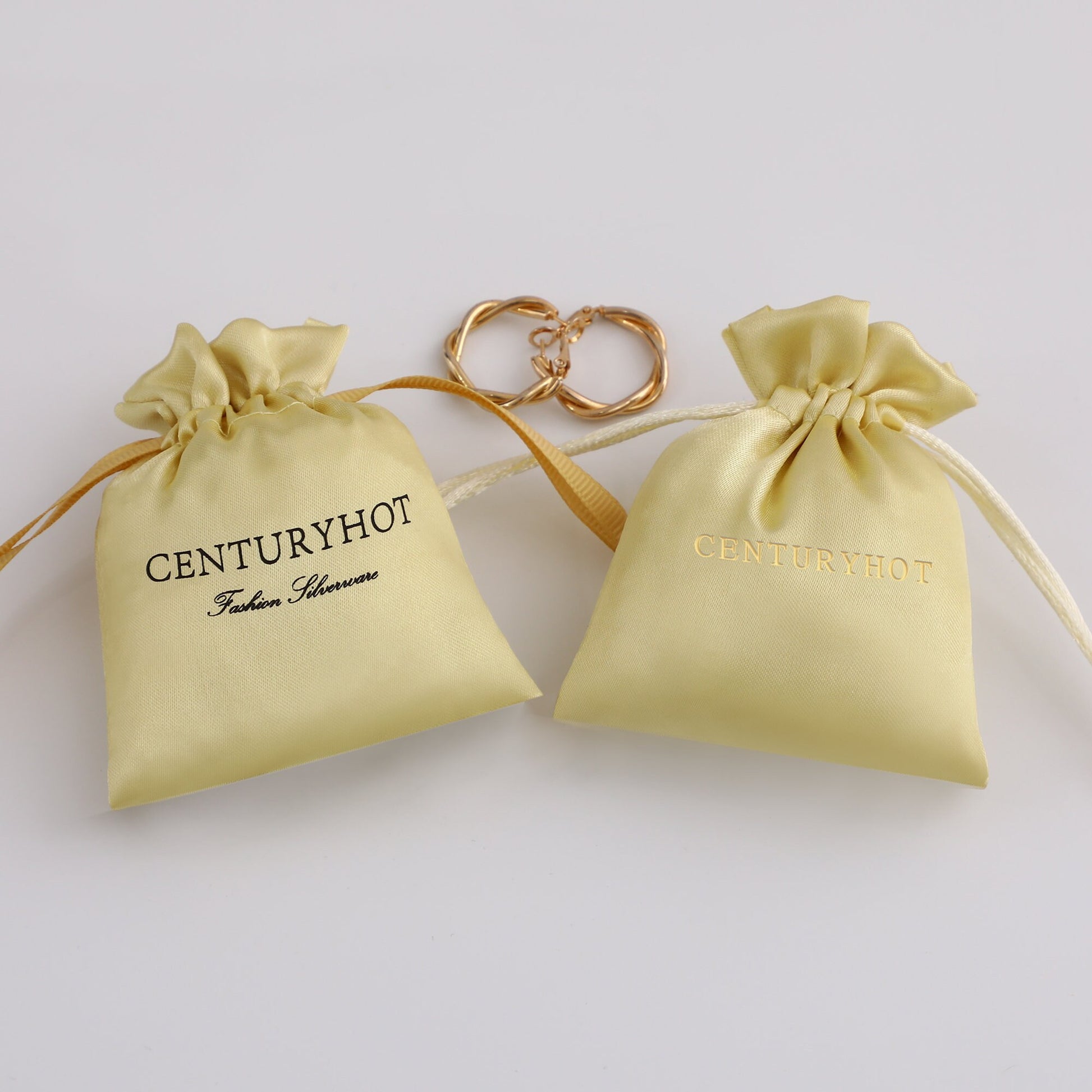 Custom Logo Satin Drawstring Pouch, Jewelry Packaging-7